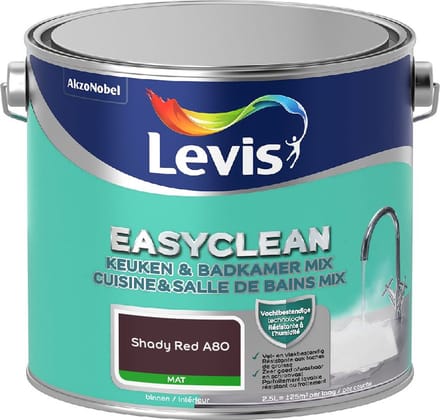 Levis - Easyclean Keuken & Badkamer Mix - Shady Red A80 - Mengverf - 2,5 L
