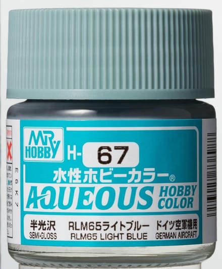 Gunze H-067 - RLM65 Light Blue Sg - Mr. Hobby Aqueous Modelbouwverf 10ml