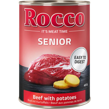 6x400g Senior Senior Rund & Aardappelen Rocco Hondenvoer