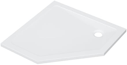 FugaFlow Efficiente Anta Douchebak - 100x100x4cm - vijfhoek - acryl - glans wit