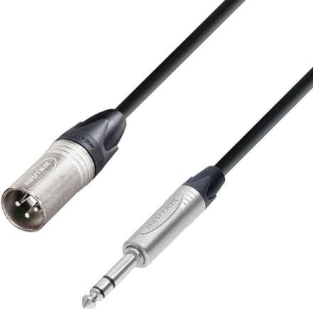 Professionele XLR naar Jack Stereo Kabel 1,5 meter Zwart