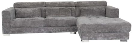 Tower Living Brighton 3-AL + Chaise R - fabric XS85 19 Light grey