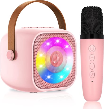 Karaoke Machine Met 1 Draadloze Microfoons Microfoon Voor Kinderen Draagbaar Bluetooth Karaoke