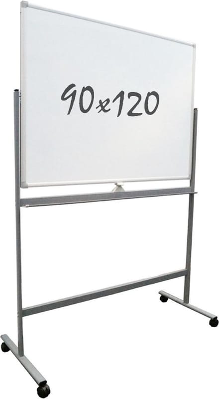 IVOL Whiteboard verrijdbaar 90 x 120 cm - Dubbelzijdig - Magnetisch