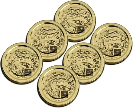 Quattro Stagionie metaal - reservedeksel 86mm - 6 stuks -