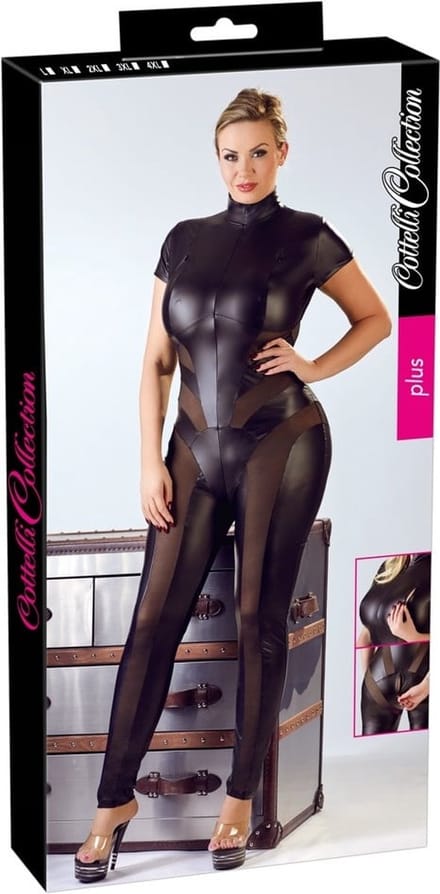 Plus Size Jumpsuit met Opstaande Kraag