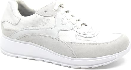 Durea - 6272 H - Lage sneakersDames sneakers - Kleur: Wit/beige - Maat: 37.5