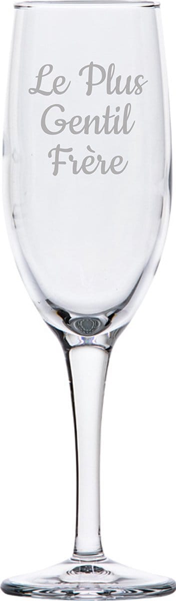 Champagneglas gegraveerd - 16,5cl - Le Plus Gentil Frère