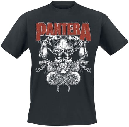 Pantera CFH Texas Skull Heren T-shirt - zwart - S