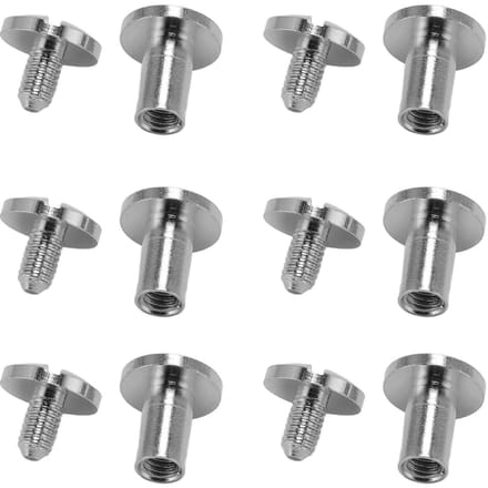 20 Set Klinknagels en Schroeven Zinklegering Lederen Klinknagels Zilver Koper Boogoppervlak Boekbindklinknagels en gray