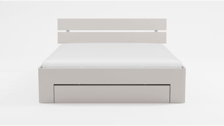 B Bright Bed Fresh 500 met hoofdbord en 3 opbergladen - 180 x 200 cm - wit