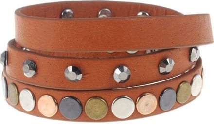 Behave - Bruine wikkelarmband - Bohemian trendaccessoire - 16 cm