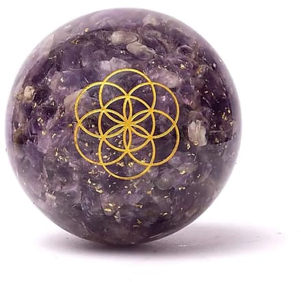 Orgoniet bol amethist met Seed of Life