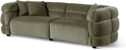 MASSIVMOEBEL24.DE 3-zitsbank groen 100% polyester 260x100x76 cm SOFAS gemonteerd