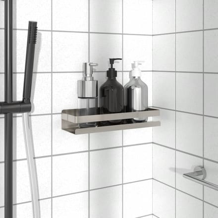 vidaXL - Doucherekje - 30x10x6 - cm - geborsteld - 304 - roestvrij - staal