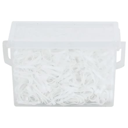 vidaXL - Haarelastiekjes - paard - 2500 - st - silicone - wit