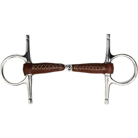 Met leer bekleed paardenbit 20 mm Metalab Pinchless