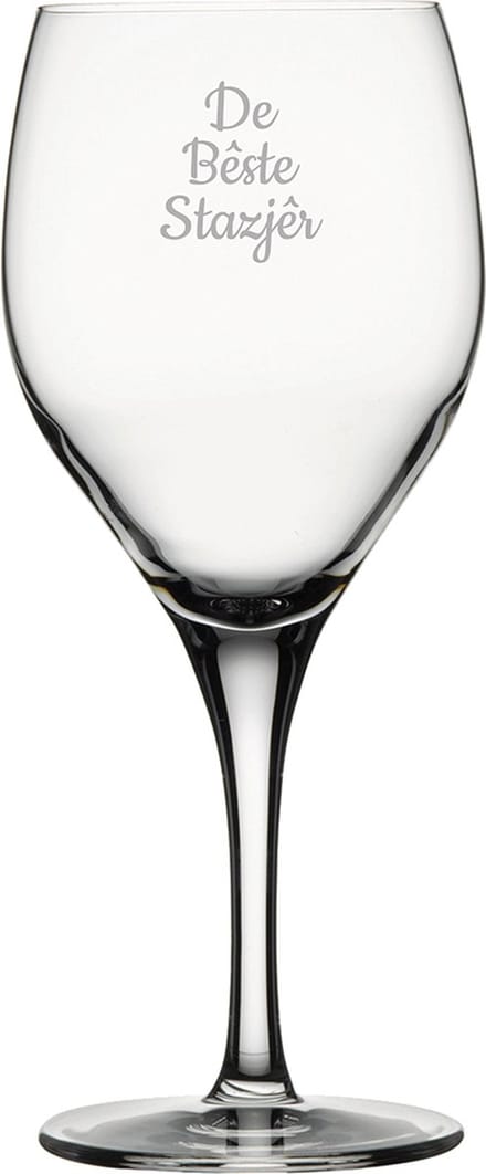 Gegraveerde Rode wijnglas 42,5cl De Bêste Stazjêr