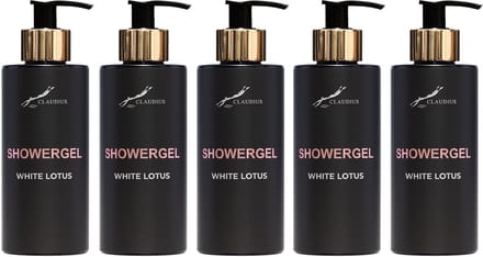 Showergel White Lotus 300 ml - gouden pomp - 5 stuks
