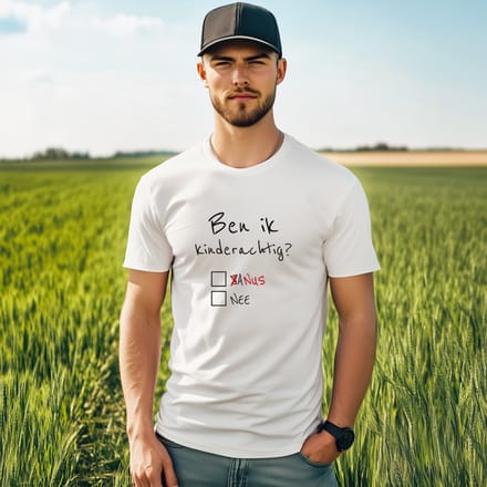 AGRIFANS® Ben ik Kinderachtig? - Heren T-shirt - M