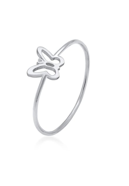 Elli - Ring - Dames Vlinder Motief Trend in 925 sterling zilver - Dames