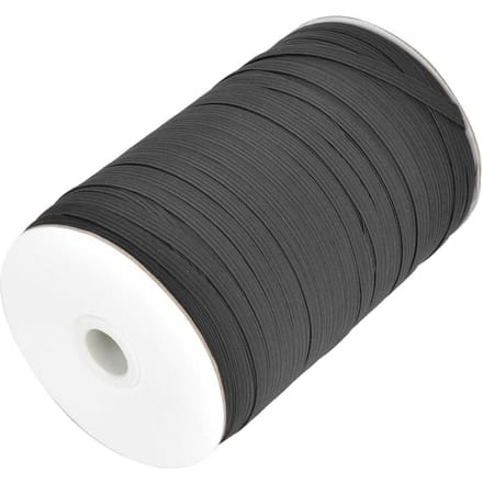 200 Yards Rol Elastisch Band Hoge Elasticiteit Multifunctioneel voor Beschermende Kleding 6mm Breedte Zwart gray