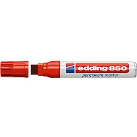 Edding 4-850 002 permanente marker Rood Beitelvormige punt 5 stuk(s)