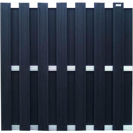 Intergard Tuinscherm schutting composiet antraciet alu 180x180cm