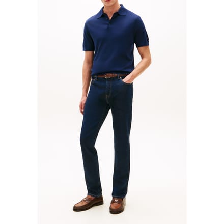 Tommy Hilfiger Dc Cotton Lyocell Polo Navy Iris Größe: S | Poloshirts Outlet | Herren | Violett