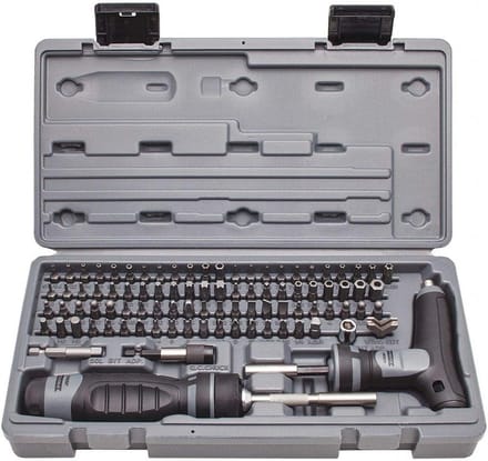 91-delige Multi-Bit Set met Ratel en T-Grip Schroevendraaier Bits