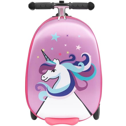 Rijd-op Bagage 20-inch Kinderstep Koffer met Knipperende Wielen Paars