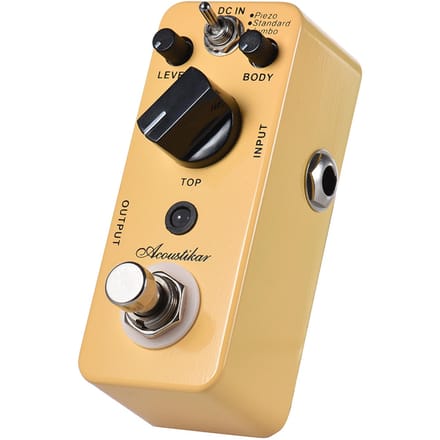 MOOER Acoustikar Akoestische Gitaar Simulator Effectpedaal True Bypass met 3 Modi (Piezo Standaard Jumbo) beige
