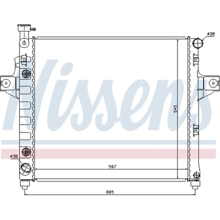 Radiator, motorkoeling NISSENS 61009