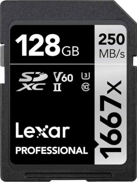 Lexar SDXC 128GB Professional 1667x / 250 Mb/s UHS-II