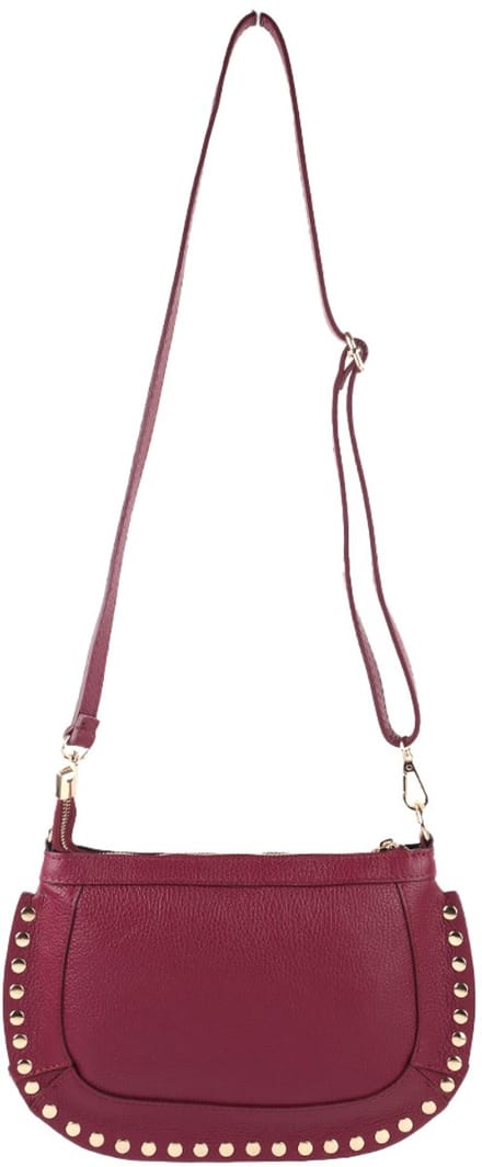 Giuliano lederen schoudertas Luma - Made in Italy - Dames - Bordeaux