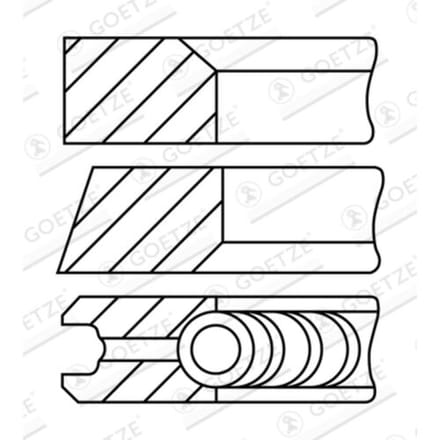 Goetze Engine Zuigerveren set GOETZE 08-123407-40