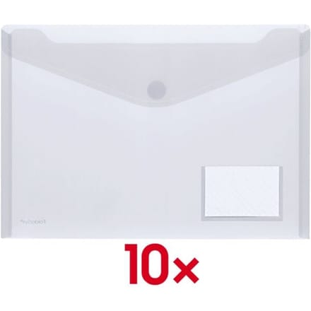 FolderSys documenthoes, A4 liggend, klittenbandsluiting, PP, pocket voor visitekaartje