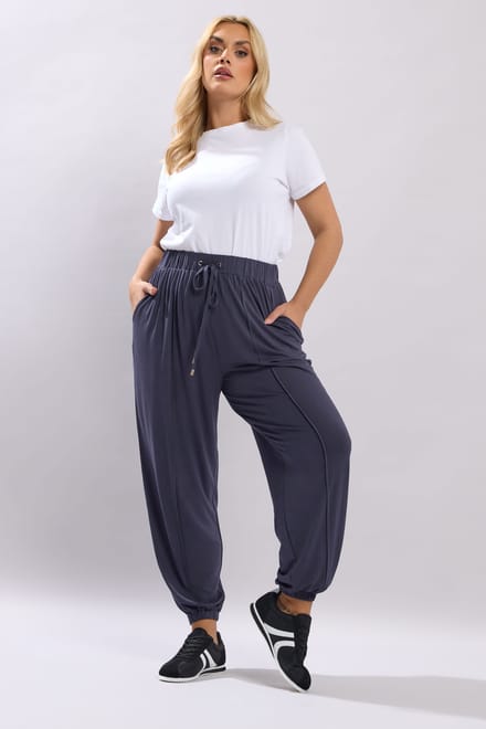 Yours Marineblauwe Haremjoggingbroek Size 42