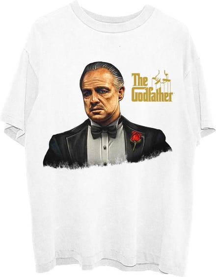The Godfather - Don Sketch Heren T-shirt - M - Wit