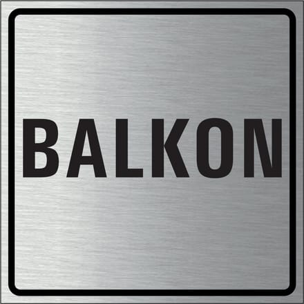 Balkon bordje, geborsteld aluminium 100 x 100 mm