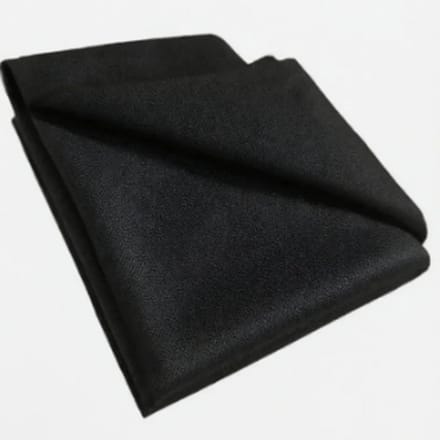 Strijkzool doek voor textielbescherming 3 meter zwart