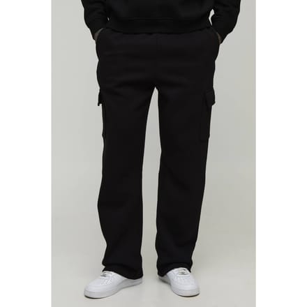 Hoge Basic Cargo-Joggers met Rechte Pijpen | Black | Size Medium