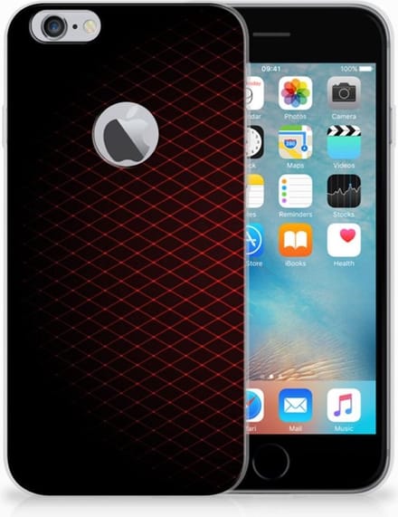 Apple iPhone 6 Plus | 6s Plus TPU bumper Geruit Rood