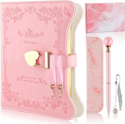 Solidchoice - Dagboek met Slot en Sleutel voor Meisjes, Geschenkset