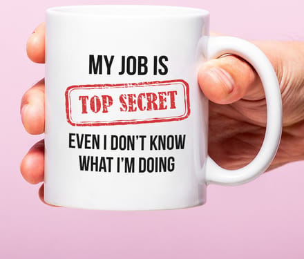 Mok My Job Is Top Secret van Ditverzinjeniet.nl