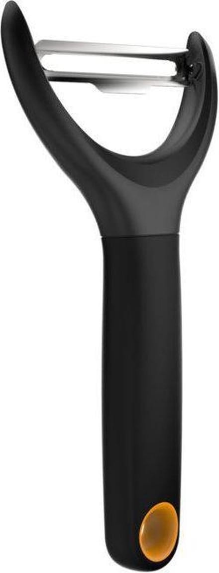 Fiskars Functional Form Dunschiller Extra Breed - Roestvrij Staal - 15 cm - Zwart - Y-vormig