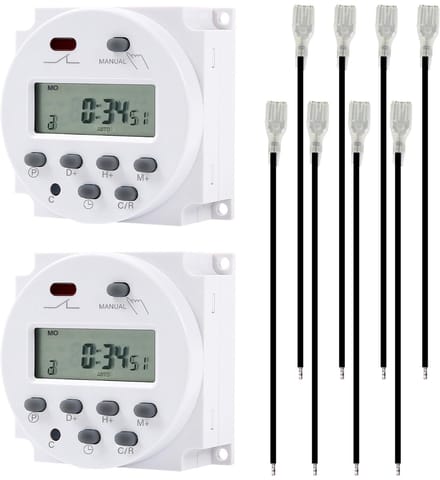 Allecto - Digitale mini-timer - 2 stuks - Waterdicht - Wit - 16A