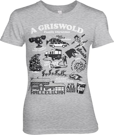 National Lampoon's Christmas Vacation Dames Tshirt -S- Icons Grijs