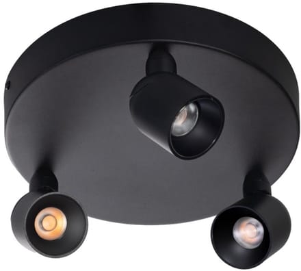 ETH Dennis Spot rond 3L 8W Dimbaar 2700K 300x40cm Zwart