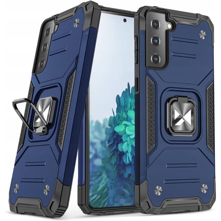 Wozinsky Ring Armor étui de protection hybride blindé + support magnétique Samsung Galaxy S22 bleu